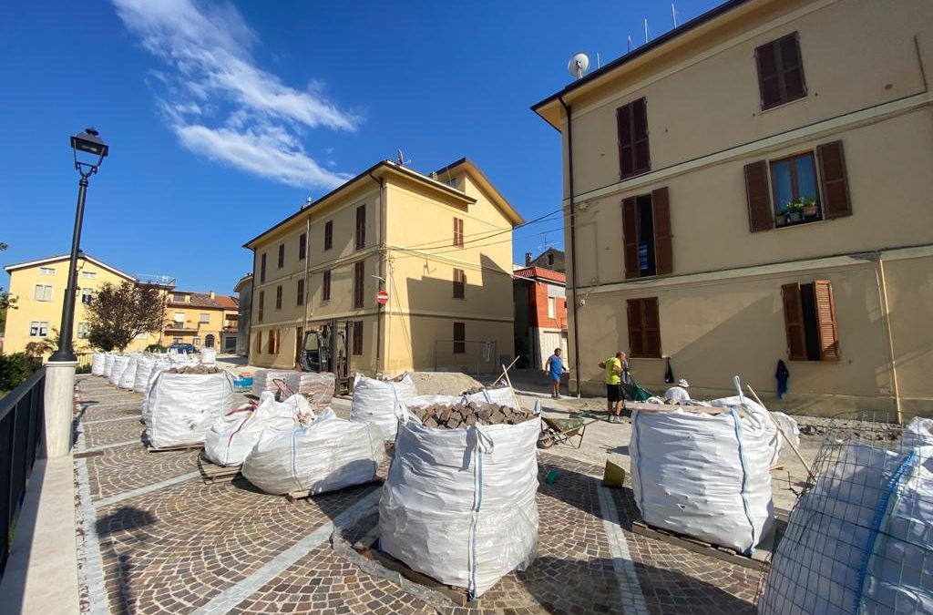 Nuovo cantiere nel centro abitato di Castignano (AP)